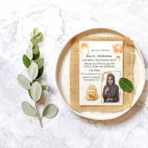 Elegant Hijabi 18th Birthday Photo Invitation | Go