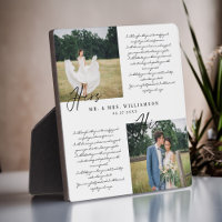 Elegant His & Hers Wedding Vows Minimal Two Photo