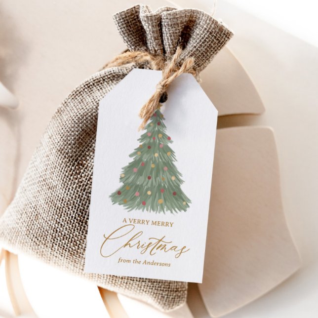 Elegant Holiday Christmas Tree Gift Tags (Creator Uploaded)