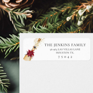 Elegant Holiday Cocktail Party Return Address Label
