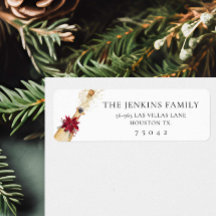 Elegant Holiday Cocktail Party Return Address