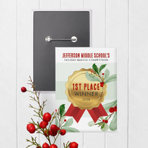 Elegant Holiday Contest Winner Award Prize Button