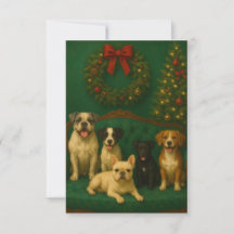 Elegant Holiday Dog Portrait Christmas Card