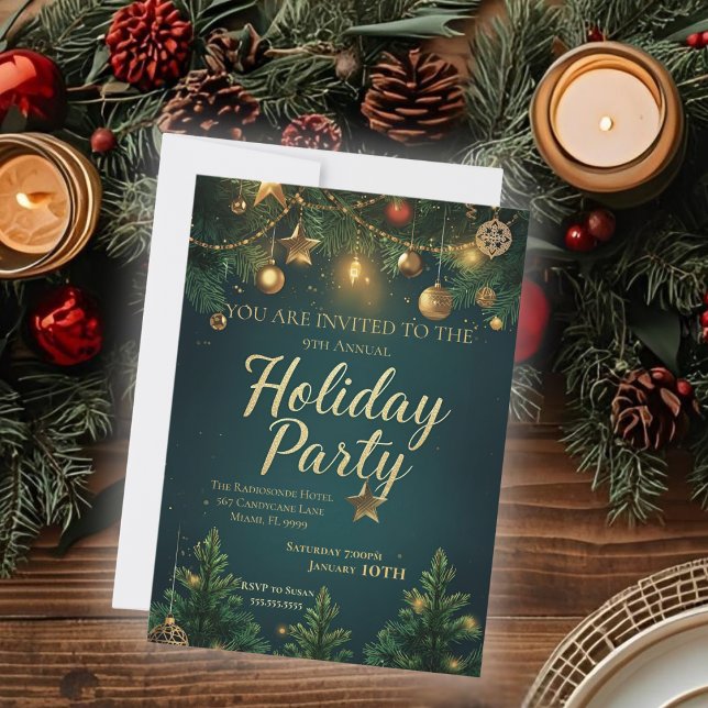 Elegant Holiday Party Invitation (Creator Uploaded)