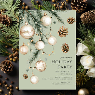 Elegant Holiday Party Invitation