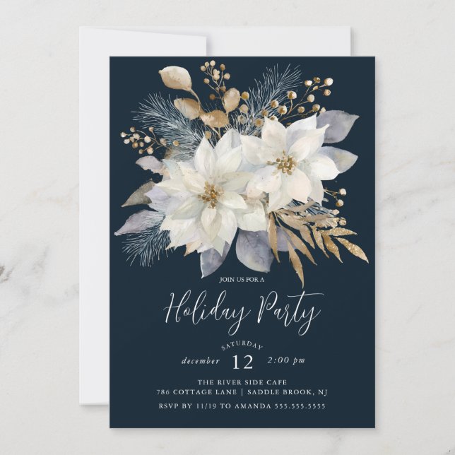 Elegant Holiday Party Invitation (Front)