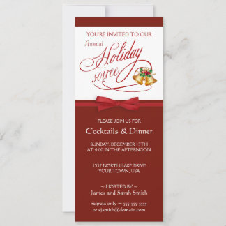 Elegant Holiday Party Invitations