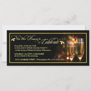 Elegant Holiday Party Invitations - Open House