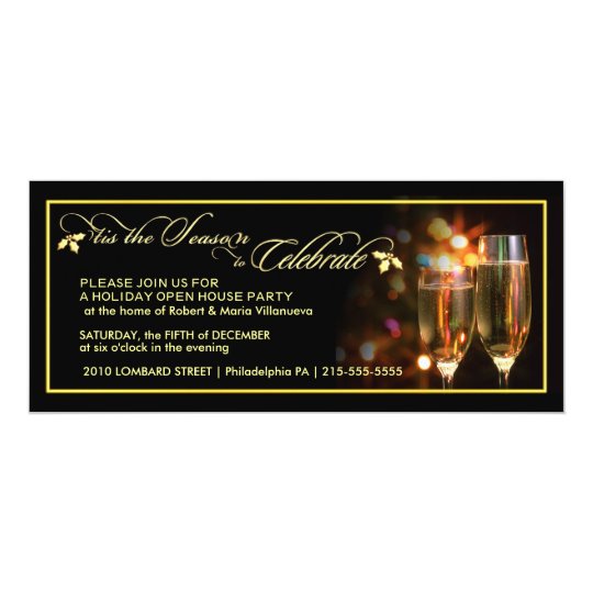 Elegant Holiday Party Invitations - Open House