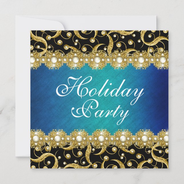 Elegant holiday party "year end" function invitation (Front)