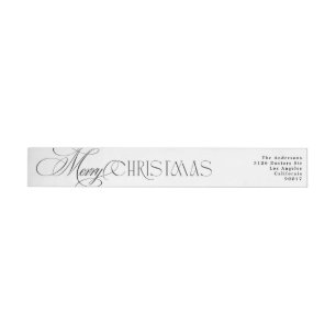 Elegant Holiday Personalised Return Address Wrap Around Label