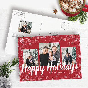 Elegant Holiday Photo Postcard