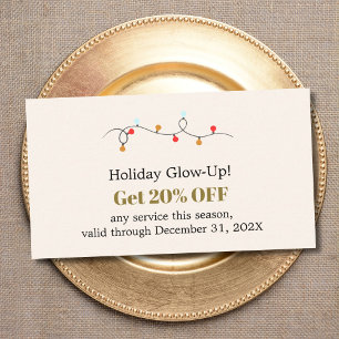 Elegant Holiday Promotional Beauty Salon Coupon