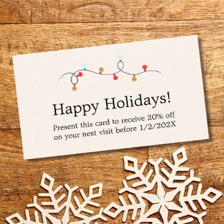 Elegant Holiday Promotional Beauty Salon Coupon
