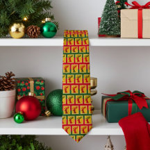 Elegant Holiday Reindeer Pattern in Green Red Gold