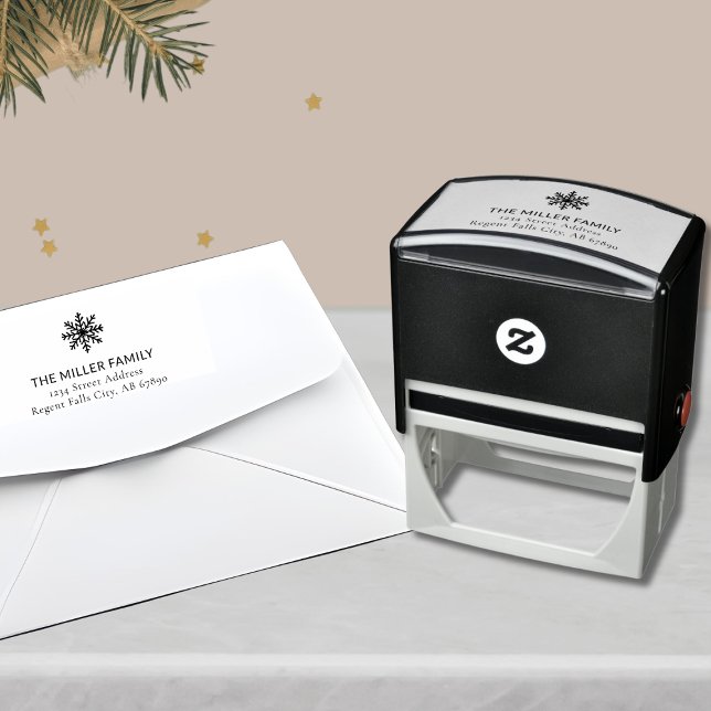 Elegant Holiday Return Address Stamp (Creator Uploaded)