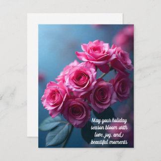 Elegant Holiday Rose Greeting Card