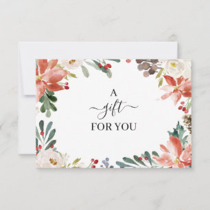 Elegant Holly Berry & Blossom Gift Certificate