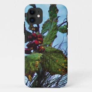 Elegant Holly Christmas,  blue sky iPhone 11 Case