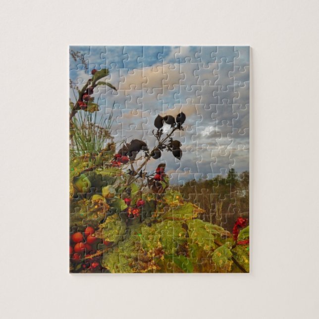 Elegant Holly Christmas, Jigsaw Puzzle (Vertical)