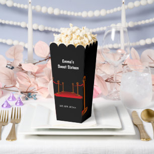 Elegant Hollywood Red Carpet Sweet 16 Birthday Favour Box
