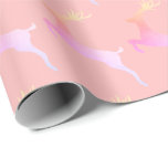 Elegant Holographic Christmas Reindeer Pattern Wrapping Paper<br><div class="desc">Beautiful faux holographic Christmas pattern.</div>