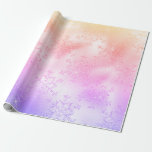 Elegant Holographic Christmas Snowflake Pattern Wrapping Paper<br><div class="desc">Modern faux holographic Christmas design.</div>