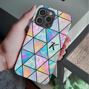 Elegant holographic colourful  iPhone 16 pro case
