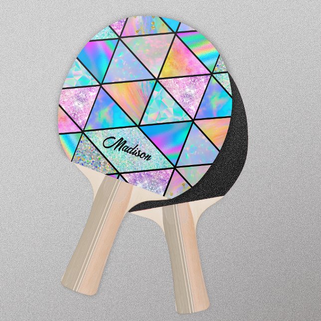 Elegant holographic colourful ping pong paddle (Creator Uploaded)