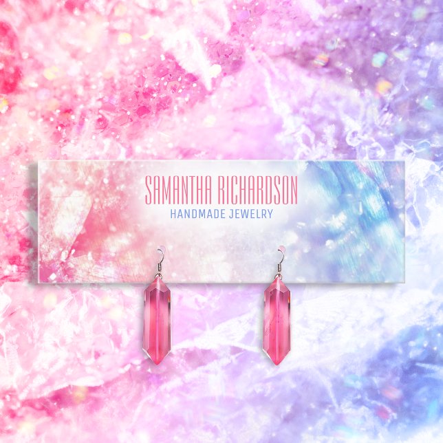 Elegant Holographic Earring Jewellery Display Hold Mini Business Card (Creator Uploaded)