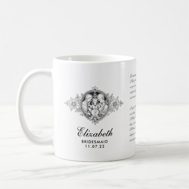 Elegant  Holy Family Bridesmaid Coffee Mug (Left)