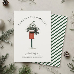 Elegant Home for the Holidays Real Estate Business Holiday Card