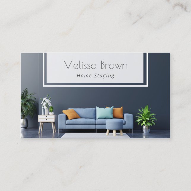 elegant home staging business card (Front)