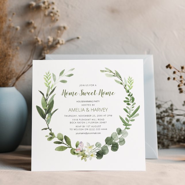Elegant Home Sweet Home Housewarming Party Invitation (Creator Uploaded)