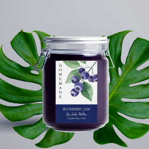 Elegant Homemade Blueberry Jam Label
