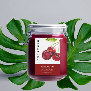 Elegant Homemade Cherry Jam Label