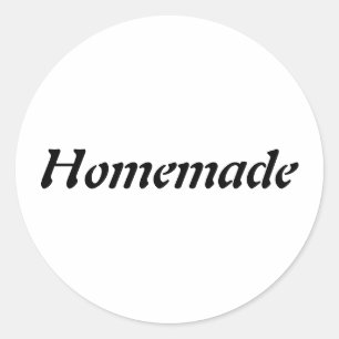 Elegant Homemade Minimalist  Classic Round Sticker