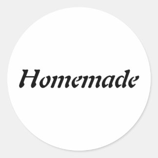 Elegant Homemade Minimalist  Classic Round Sticker