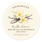 Elegant Homemade Vanilla Extract Label Sticker