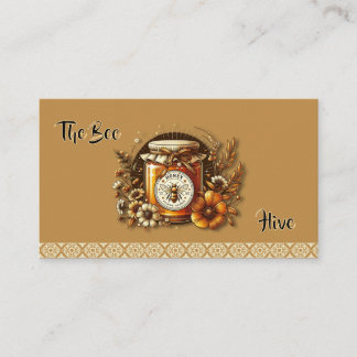 Elegant Honey Jar for Beekeepers & Honey Producers Business Card