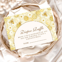 Elegant Honeycomb Bee Diapper Raffle