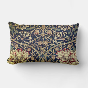 Elegant Honeysuckle Vintage Floral Lumbar Cushion