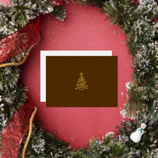 Elegant Horizontal Christmas Tree Foil Holiday Card