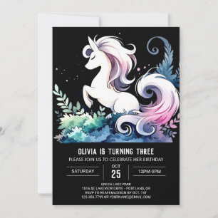 Elegant Horse Birthday Invitation