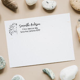 Elegant Horse, Custom Return Address  Rubber Stamp