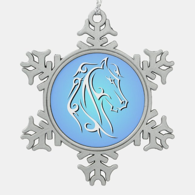 Elegant Horse Head Ornament (Front)