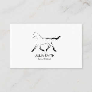 Elegant Horse   Horse Trainer Business Card