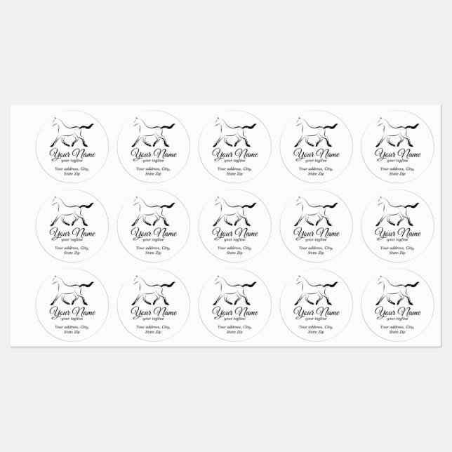 Elegant horse in black colour (Sheet)