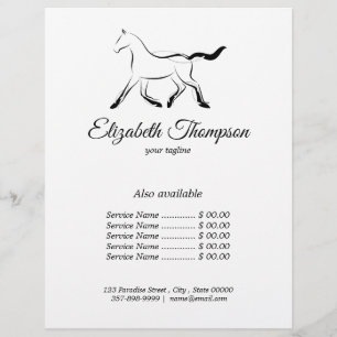 Elegant horse in black colour flyer