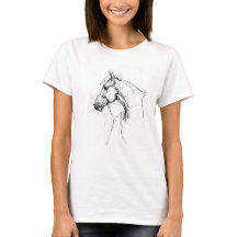 Elegant Horse Portrait Sketch
